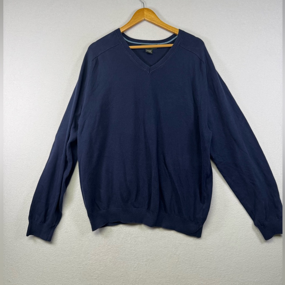 Eddie Bauer‎ Men's Deep Blue V-Neck Sweater